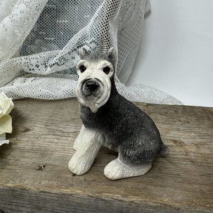 Stone Critters Terrier Dog Figurine Vintage 1984 Gray